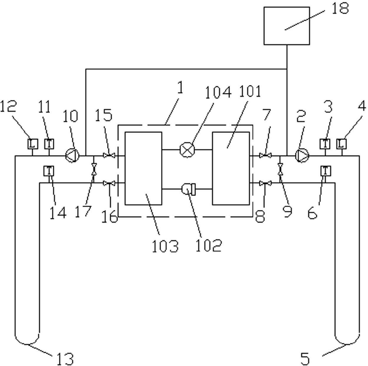 Ground source heat pump-based soil thermophysical property tester and testing vehicle