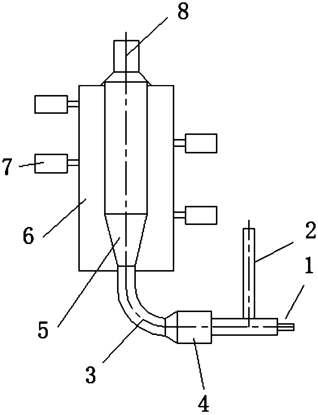 Expanded graphite expansion device through microwave gas diffusion