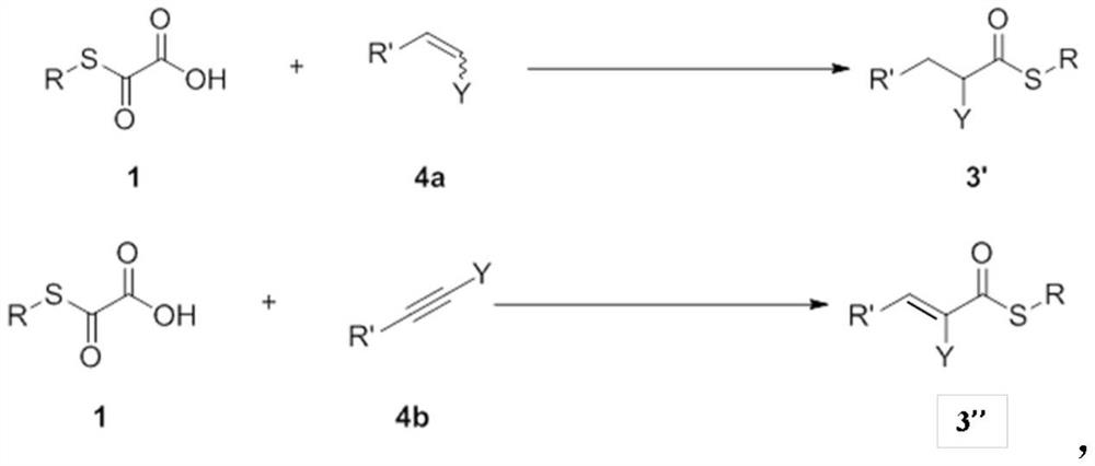 Process for preparing thioesters from oxothioglycolic acid compounds