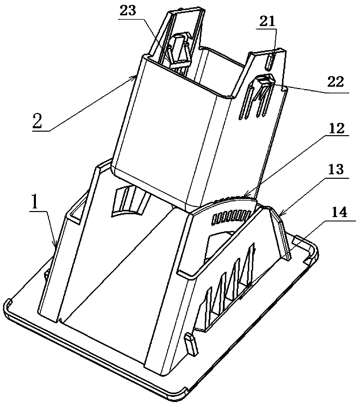 Clamping and fixing type vehicle-mounted camera mounting support angle adjusting mechanism