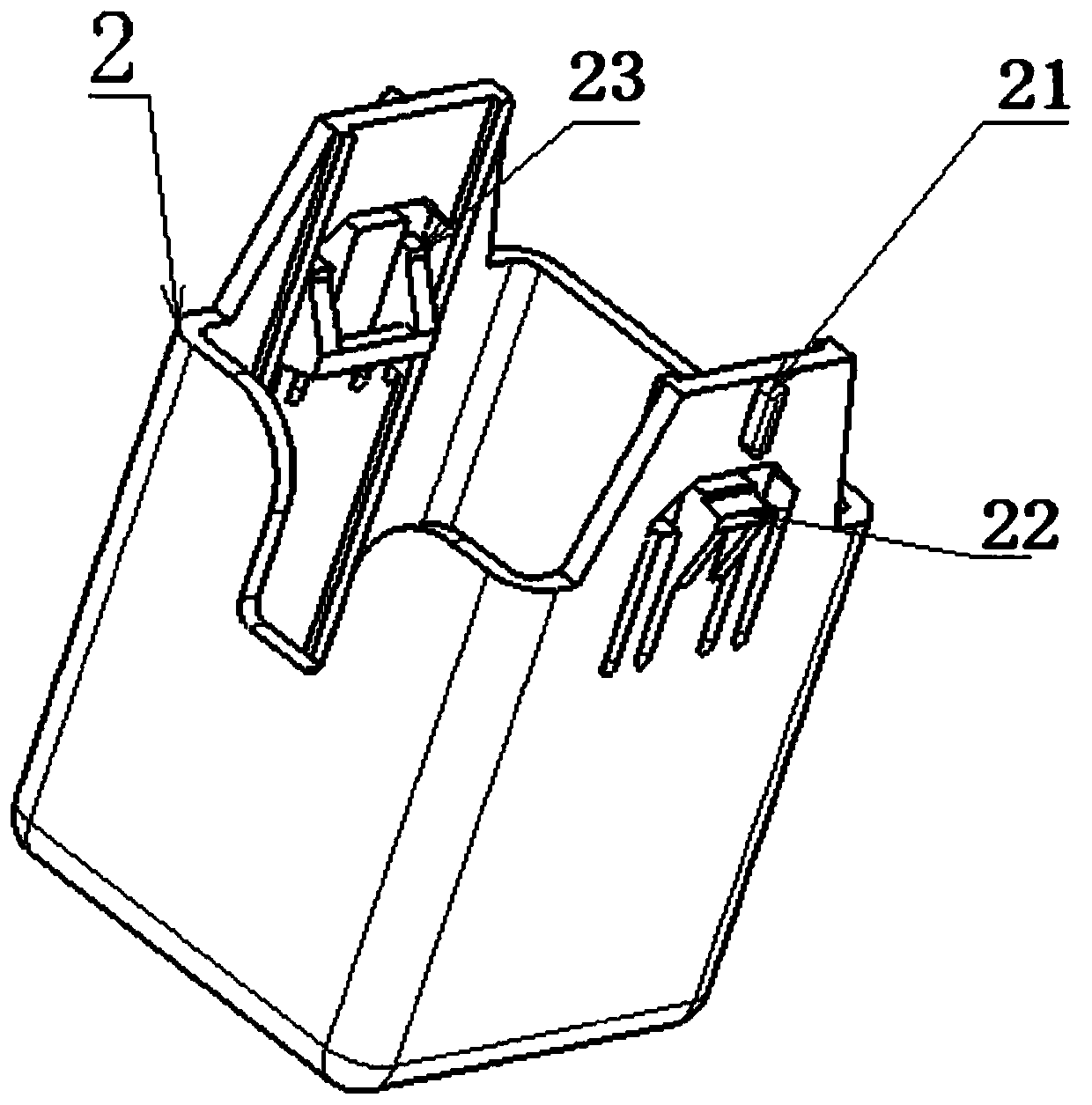 Clamping and fixing type vehicle-mounted camera mounting support angle adjusting mechanism