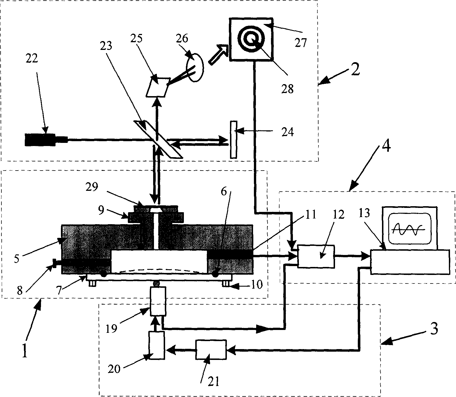 Measuring installation for testing adhesion strength and operating life of diamond coated cutter