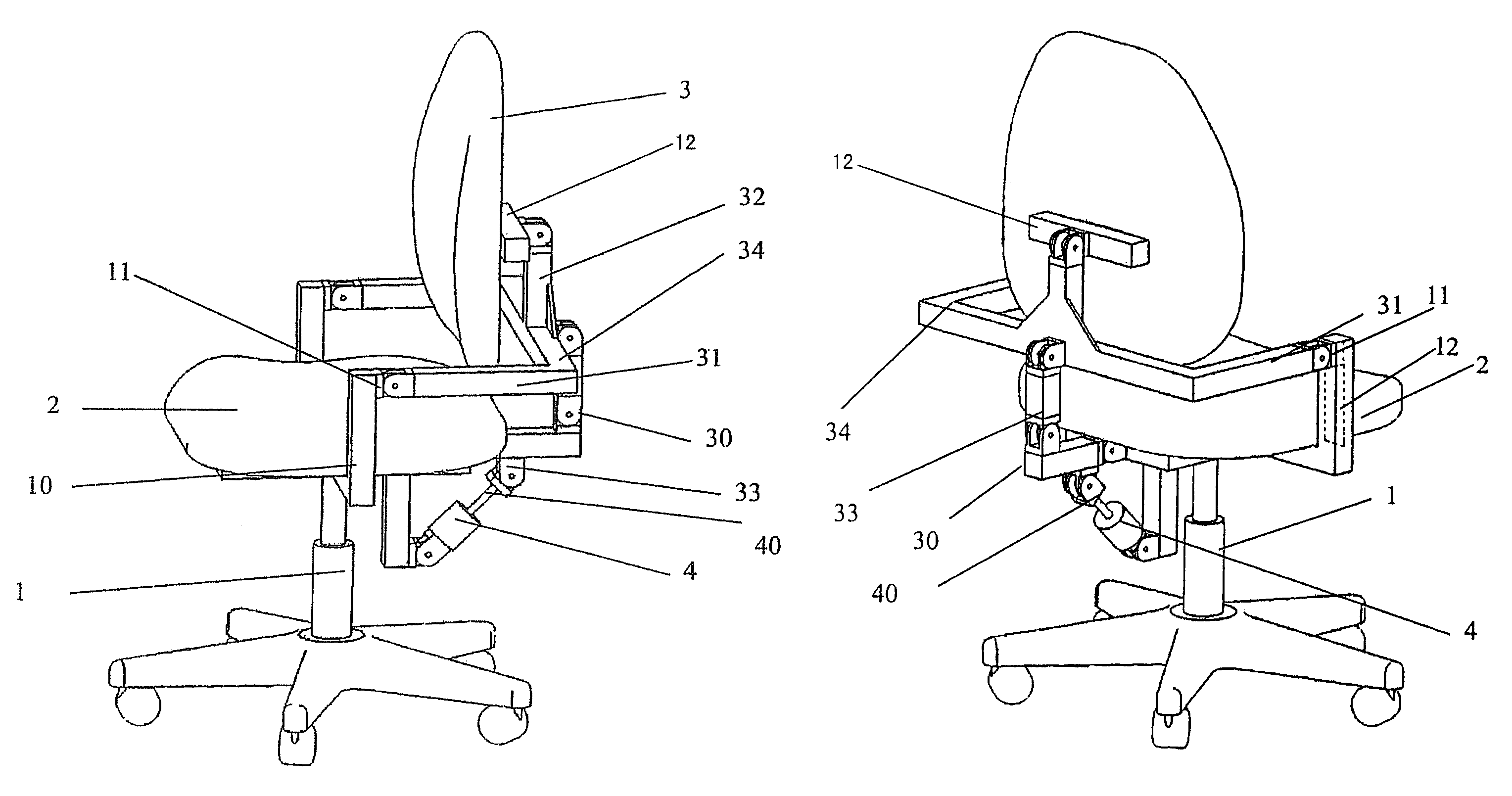 Chair with a synchronous coordinating system for the chair back