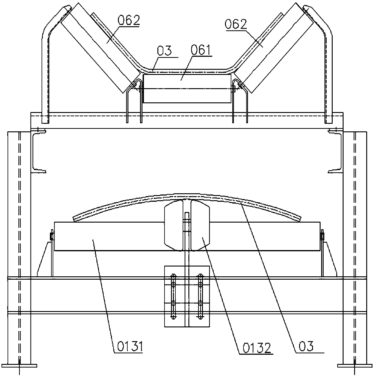 Assembly tooling for tubular belt conveyor and method for assembling conveyor using the tooling