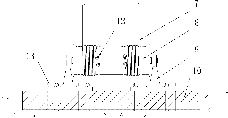 Self-balancing windproof stay rope device of heavy crane in port