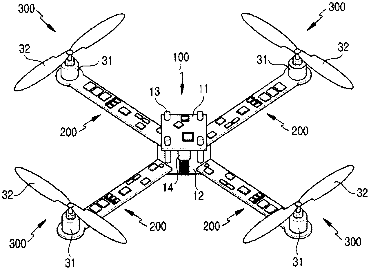 Unmanned flying vehicle made with PCB