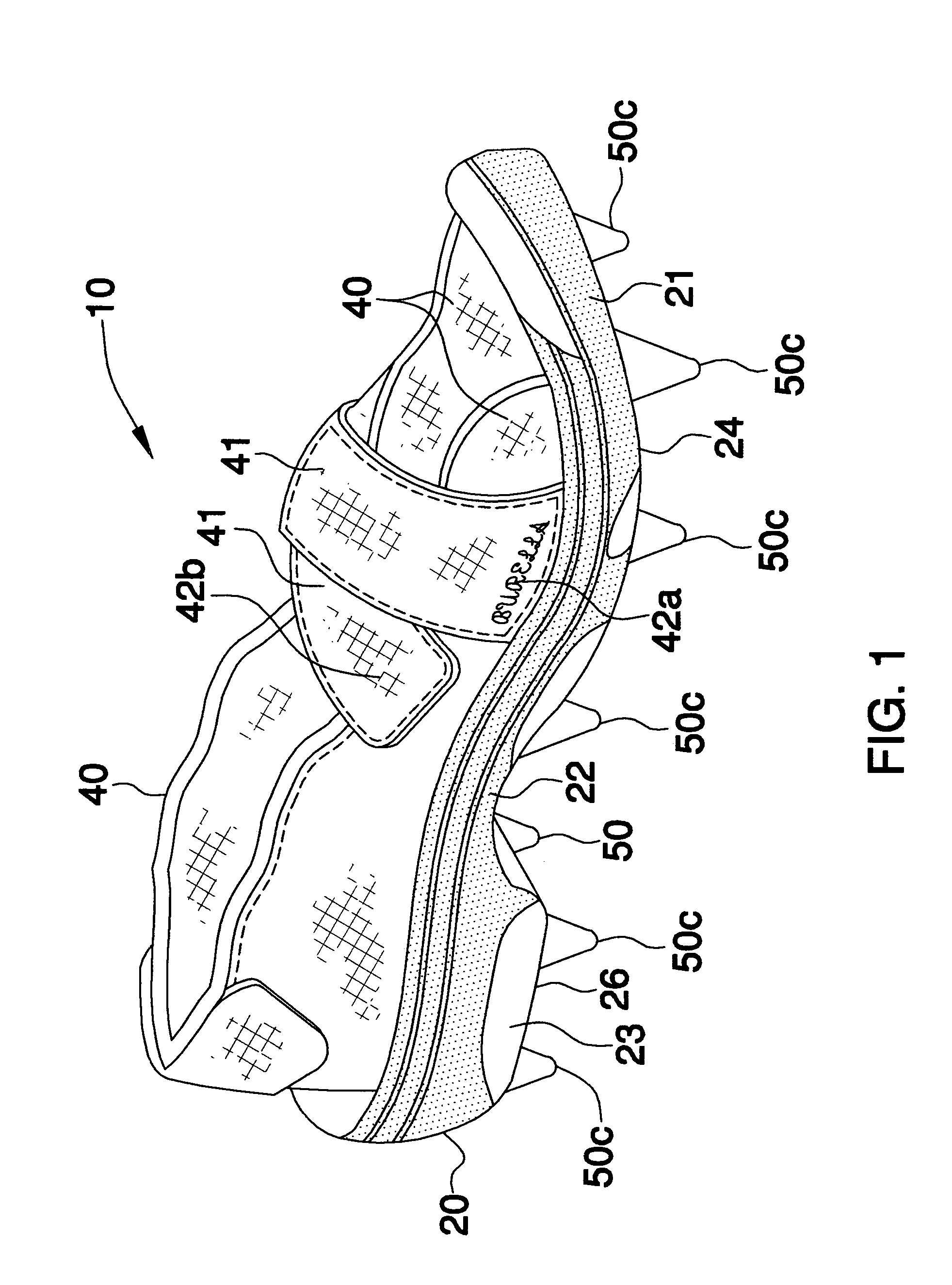 Universal footwear including removable cleats