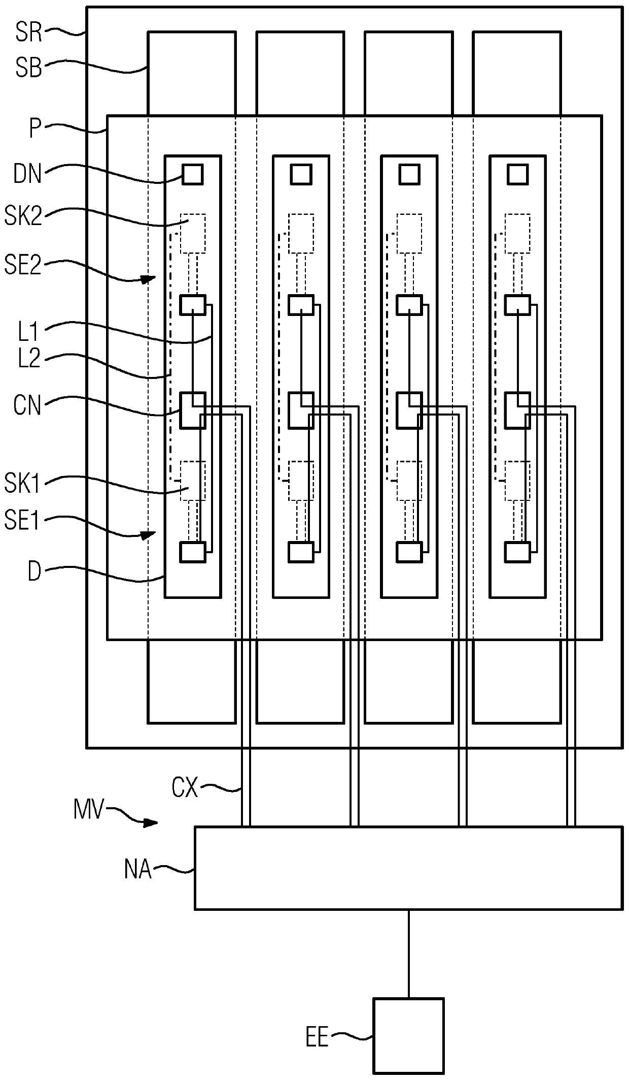 Computer tomography device and method for determining an operating state of grinding contacts in a computer tomography device