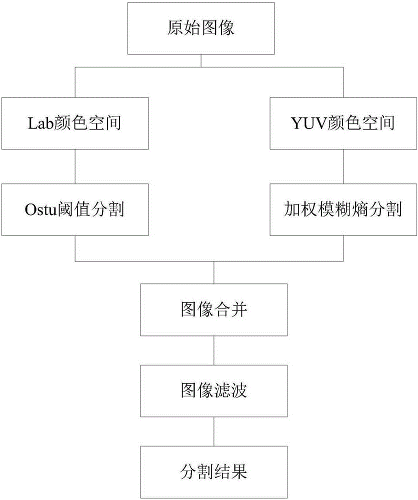 Tobacco field image segmentation method