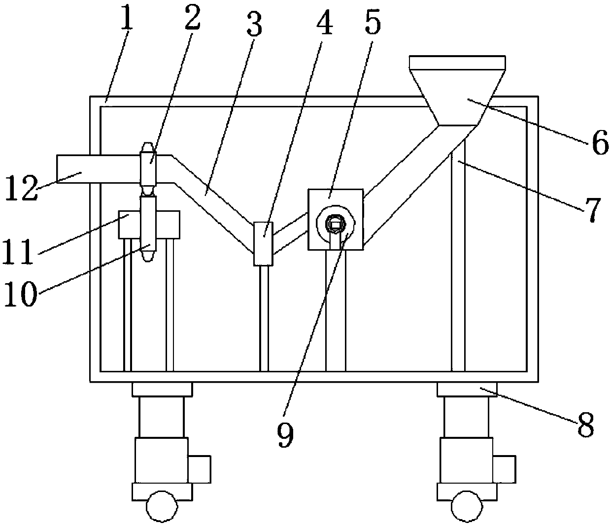 Feed feeding machine for poultry breeding