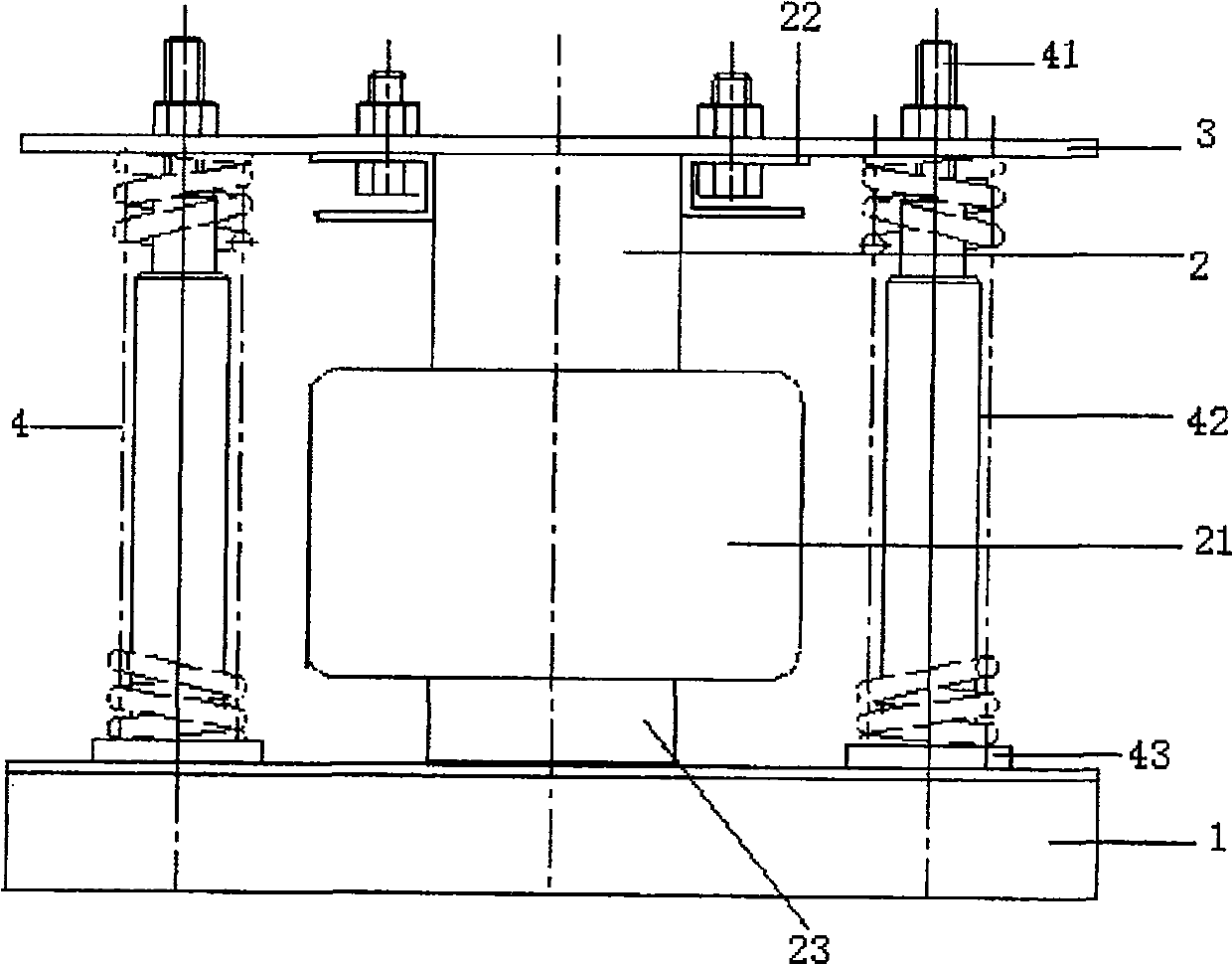 Flat-board type electromagnetic vibration compaction machine