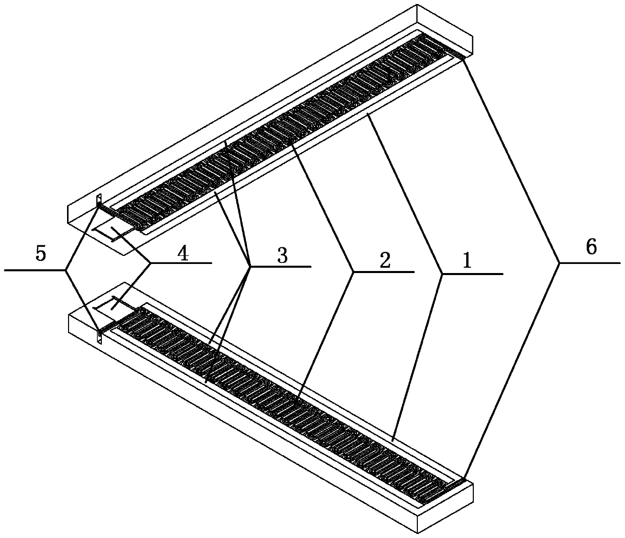 A kind of coaxial zigzag band-like injection slow-wave structure