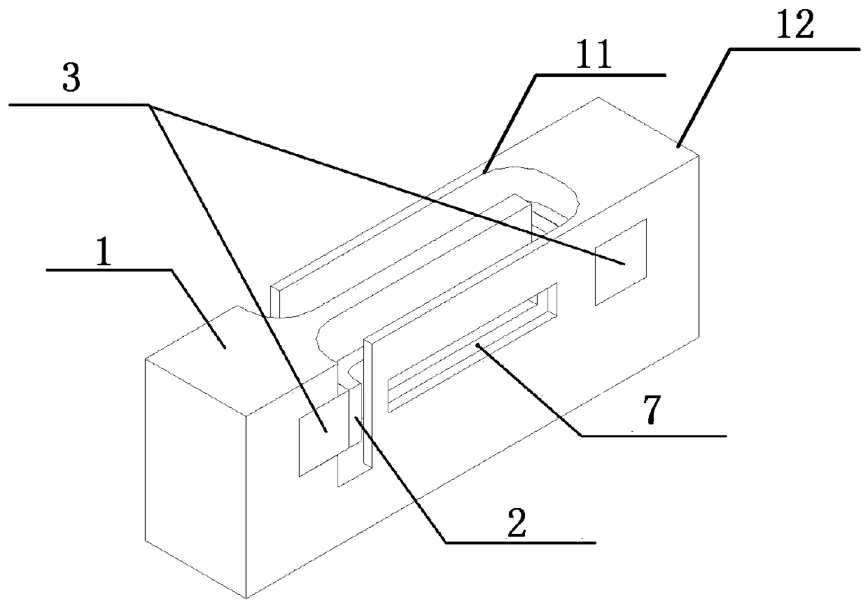 A kind of coaxial zigzag band-like injection slow-wave structure