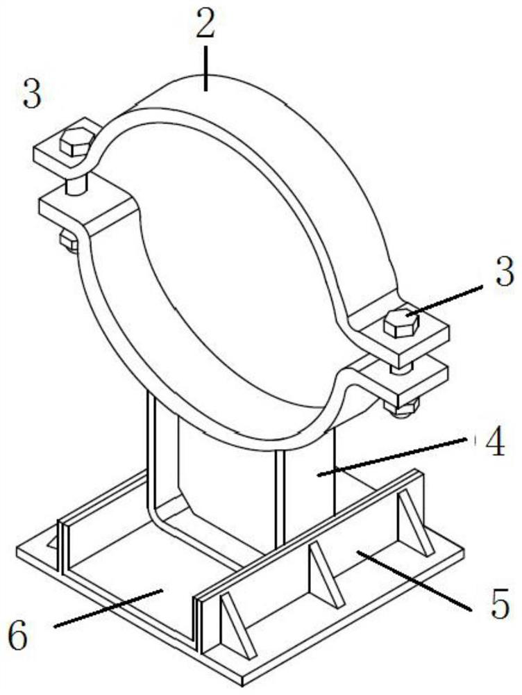 High-temperature pipeline vibration reduction device with guide bracket and vibration reduction method