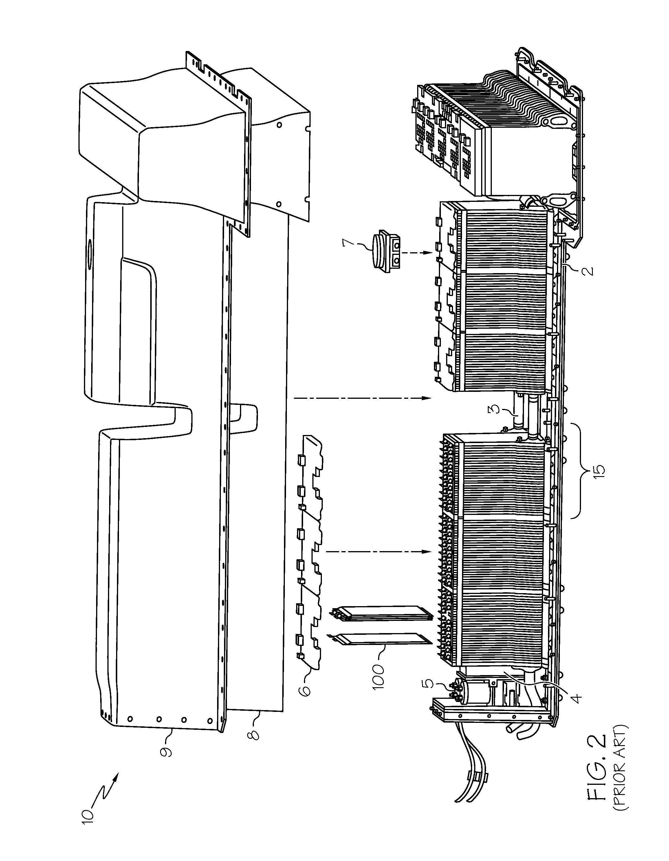 Series cooled module cooling fin