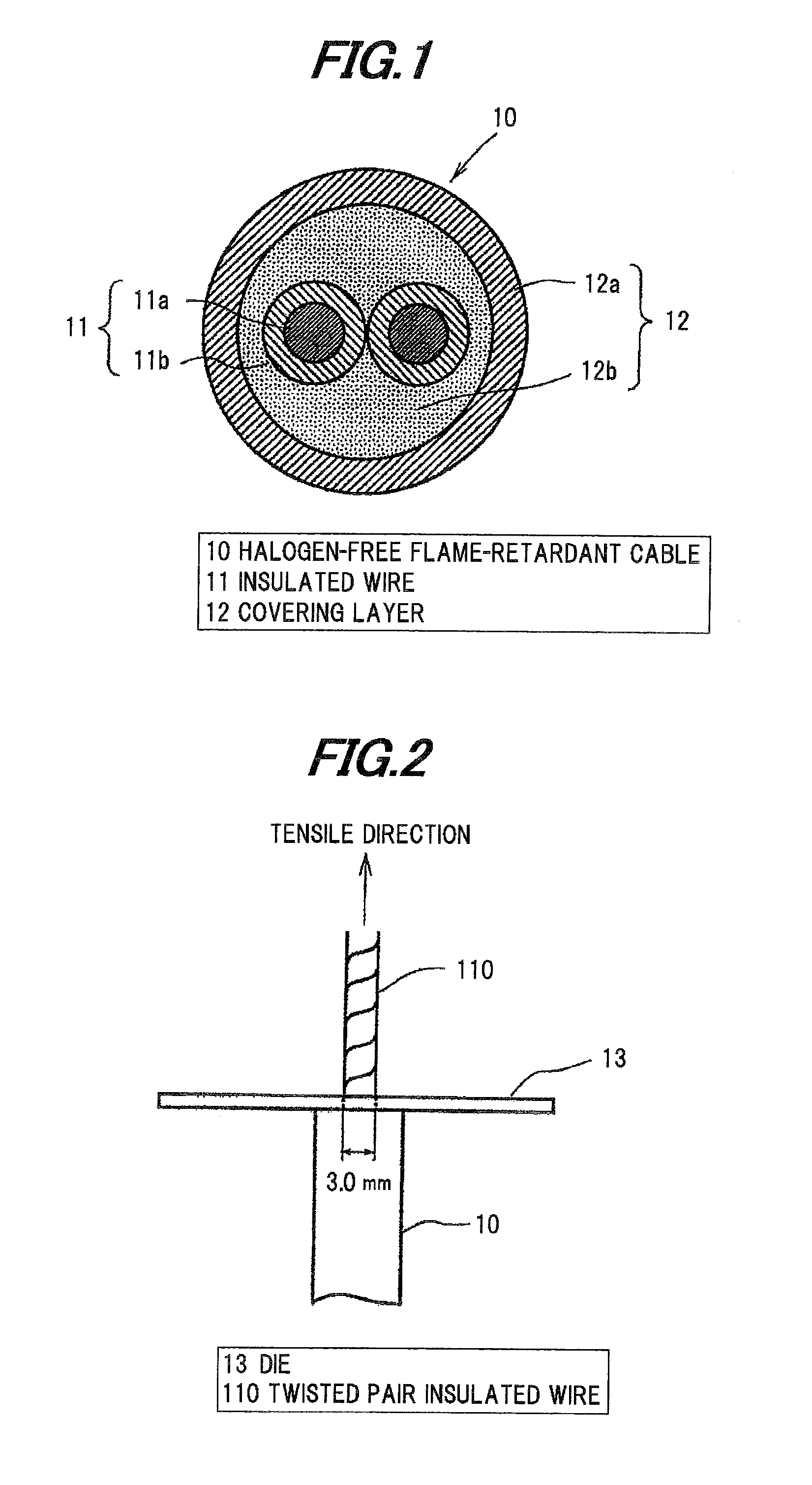 Halogen-free flame-retardant cable