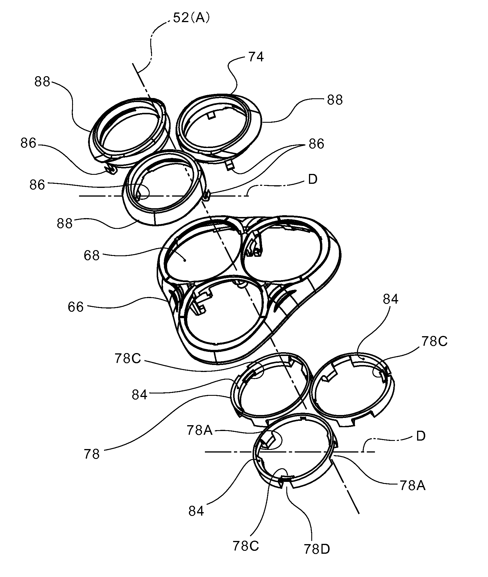 Rotary electric shaver