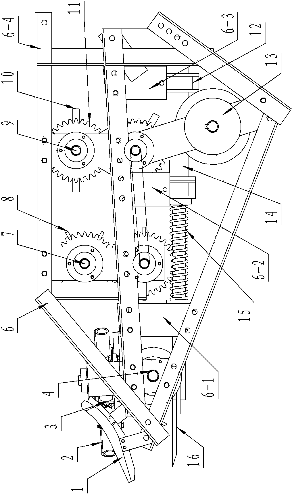 Chopping type micro cane harvesting machine