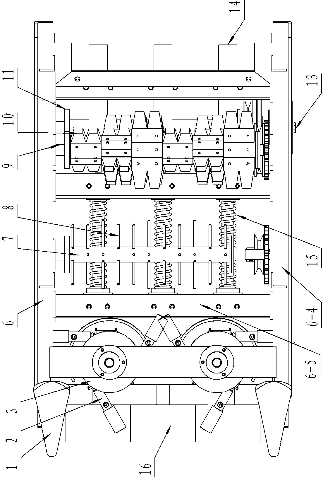 Chopping type micro cane harvesting machine