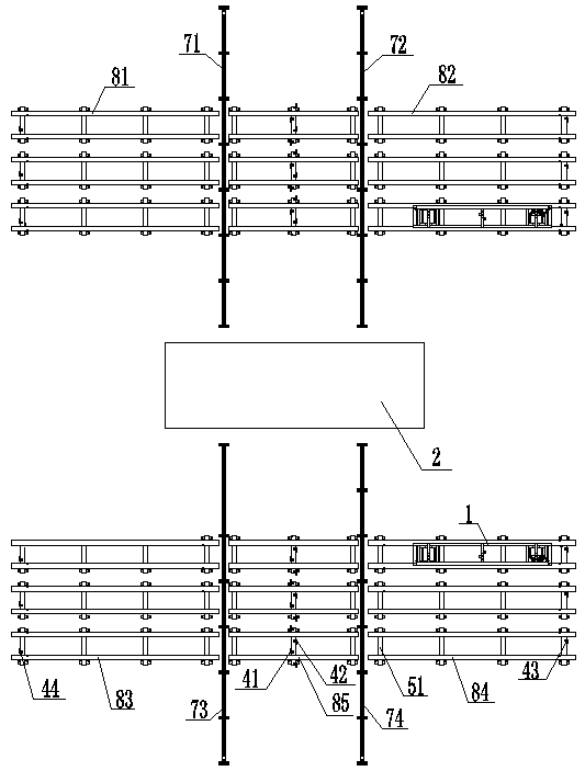 Glass warehousing device and glass transportation method based on optional cutting