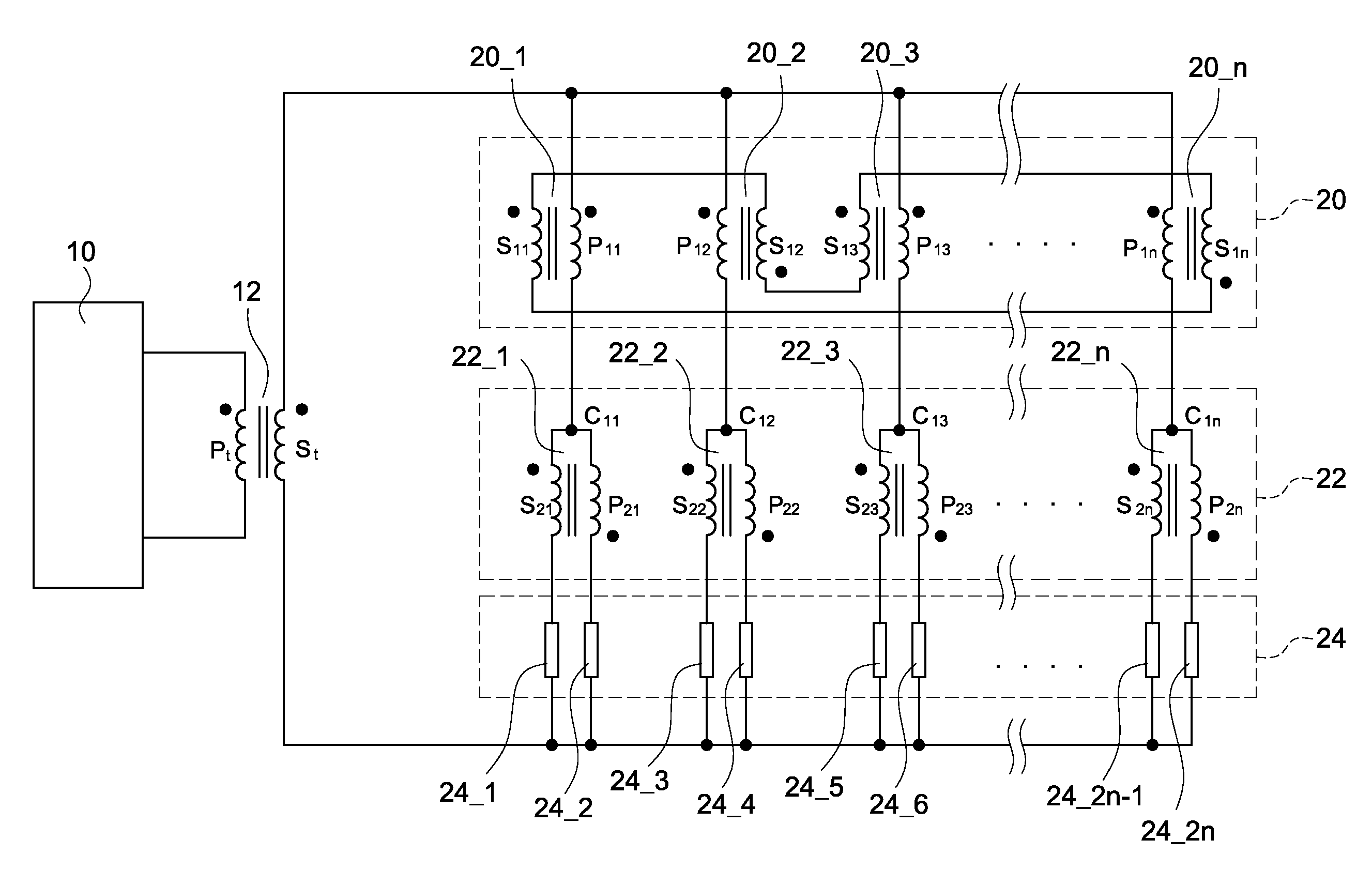 Two-stage balancer for multi-lamp backlight