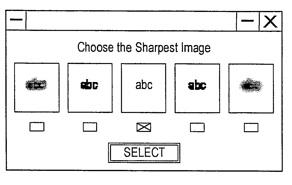 Parameterized preview array for iterative image optimization in remote applications