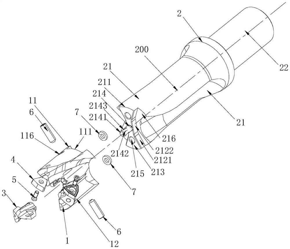 Modular drilling machining tool