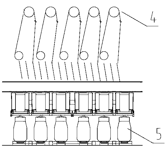 Spinning process of spinning machine with novel single-spindle passive winding device