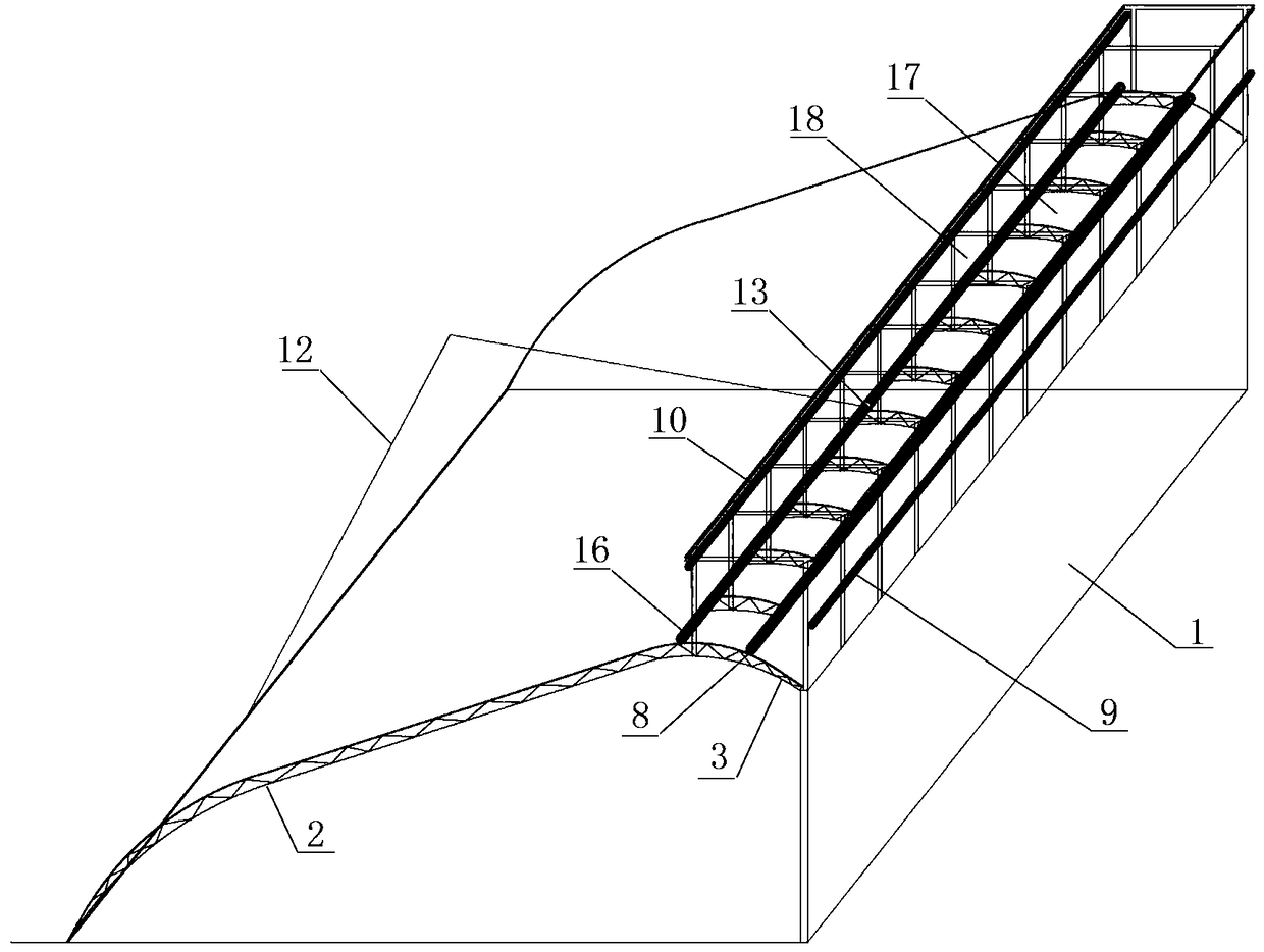 Vegetable greenhouse with ventilation and buffer functions