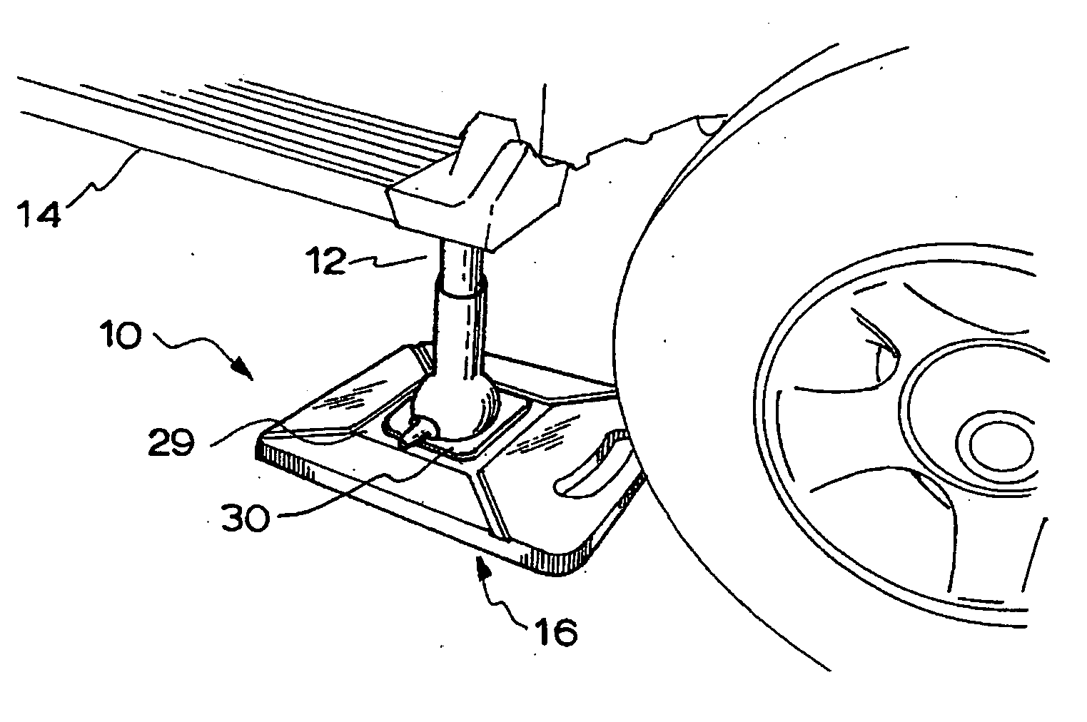 Support for a vehicle jack