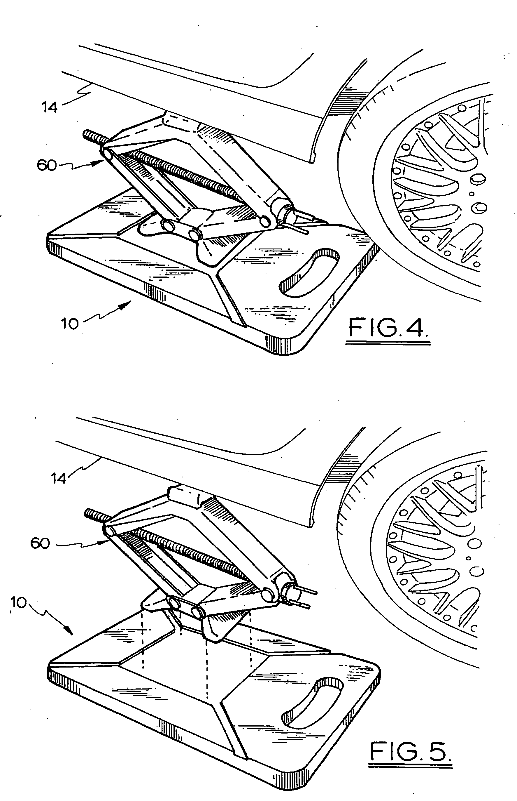 Support for a vehicle jack