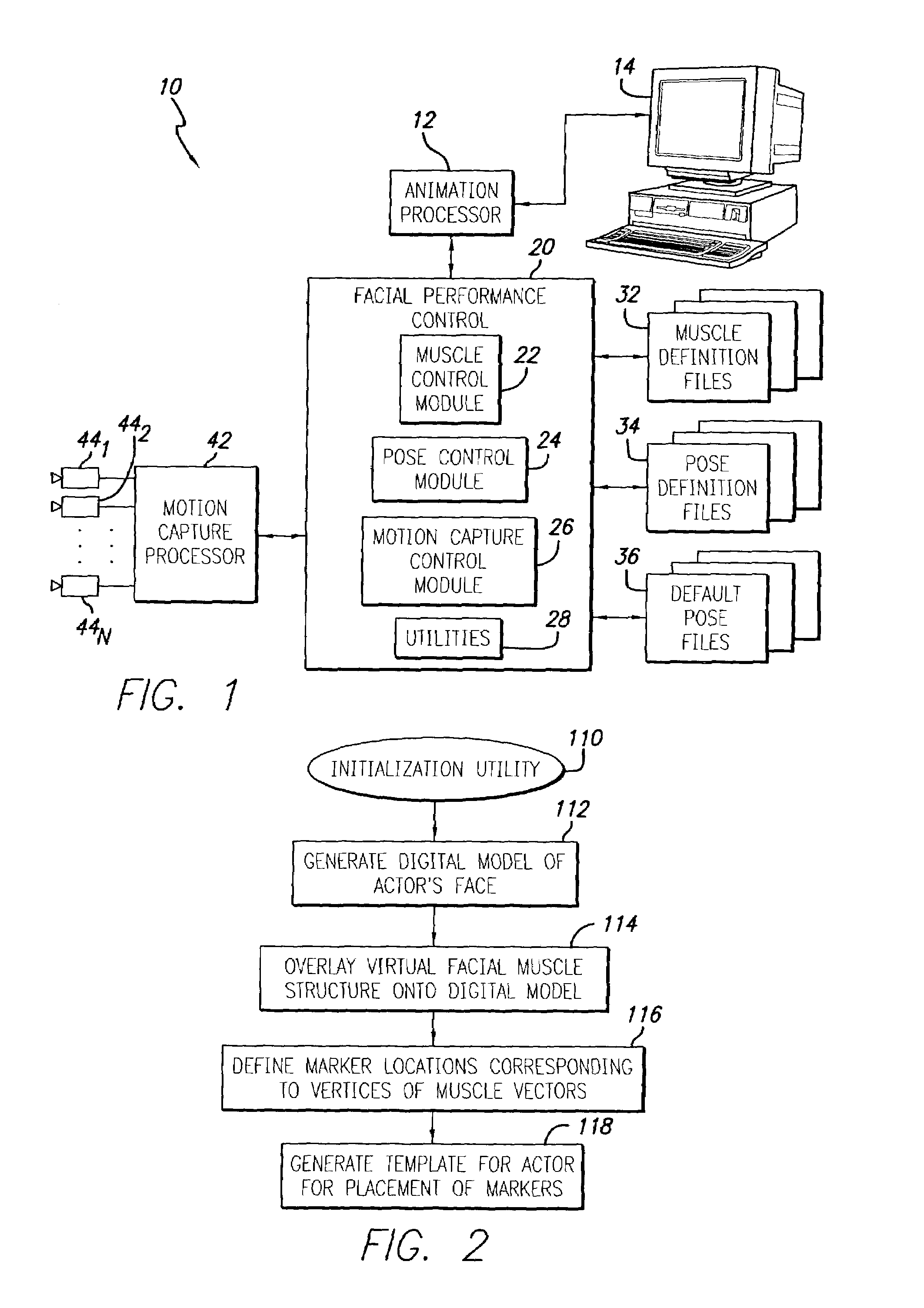 System and method for animating a digital facial model