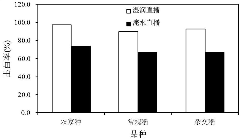 A kind of flooded rice direct-seeding planting method