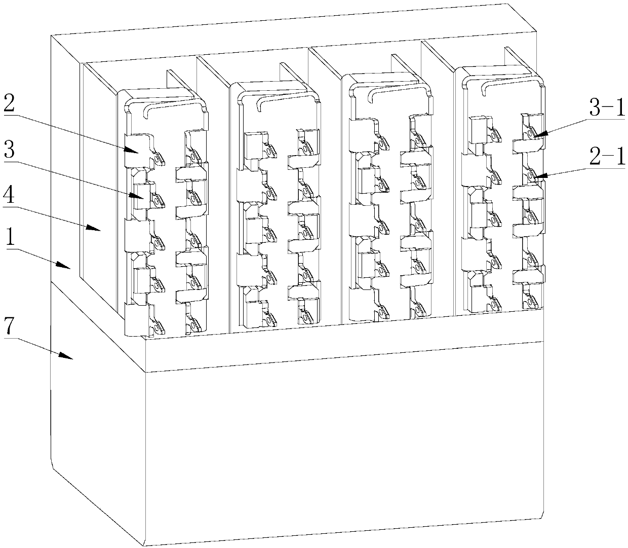 Series shielding type back board connector