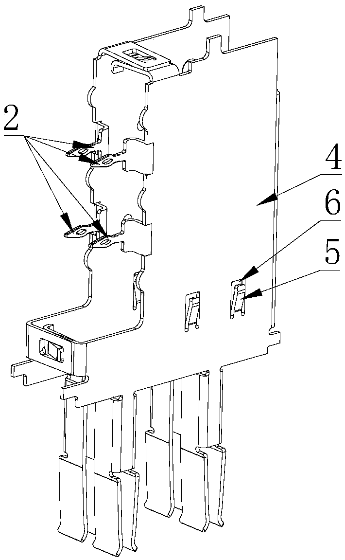 Series shielding type back board connector