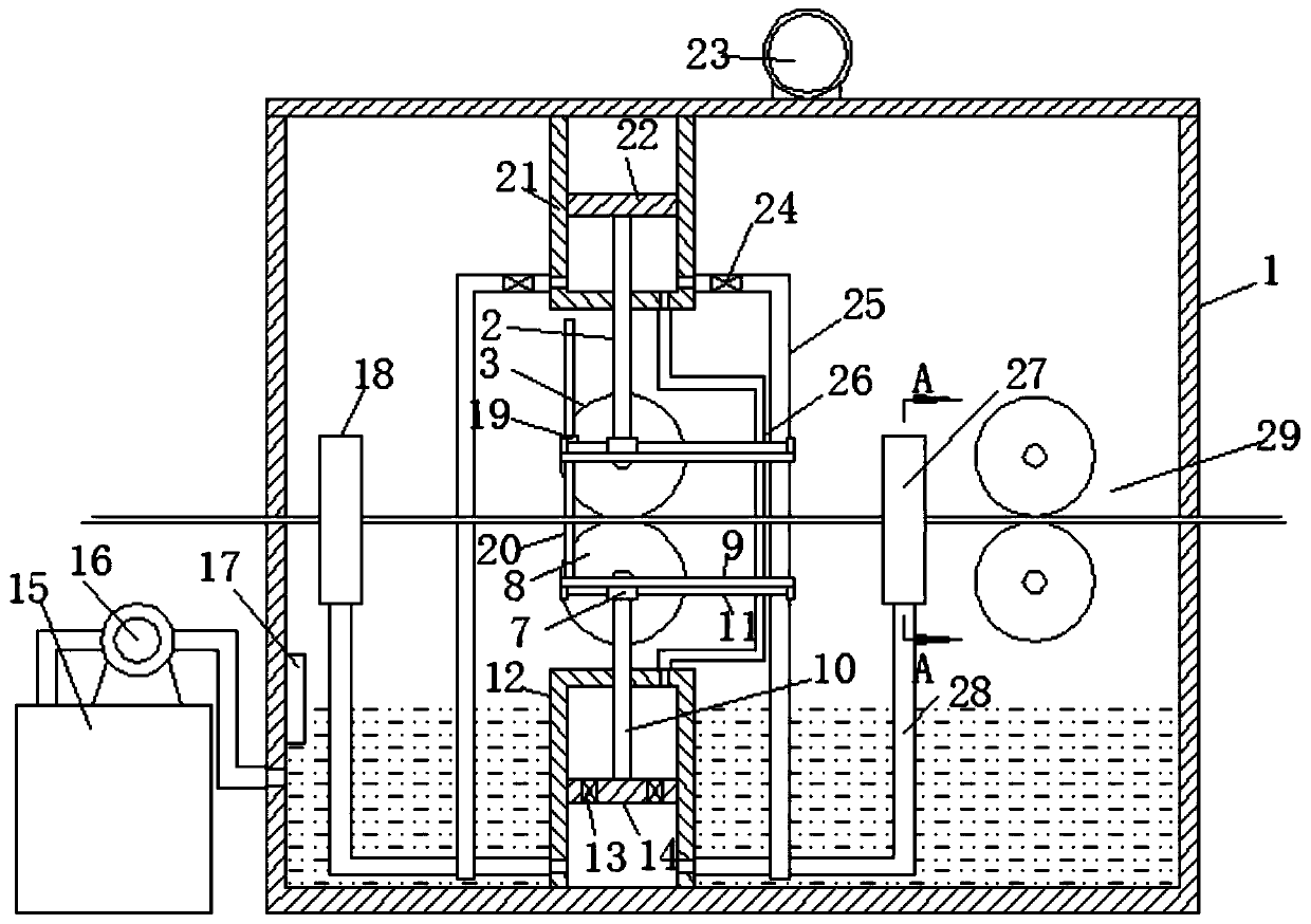 Humidification device for wet tissue production, and application method thereof