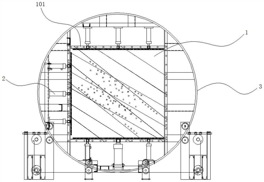 Coal rock three-dimensional strain field visualization system and method under complex geological structure