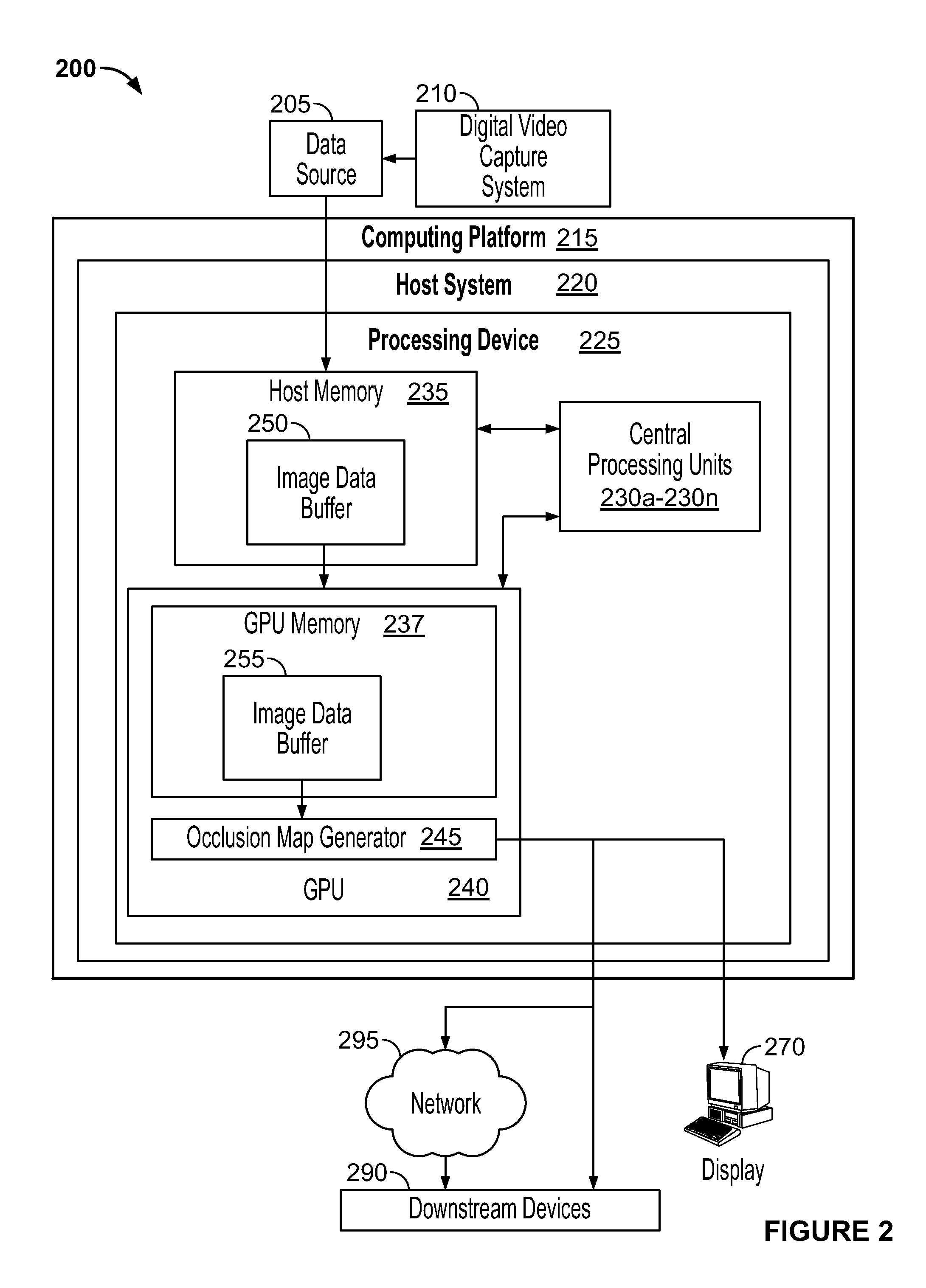 Digital processing method and system for determination of object occlusion in an image sequence