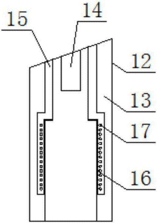 Stripping device for hot extruding die