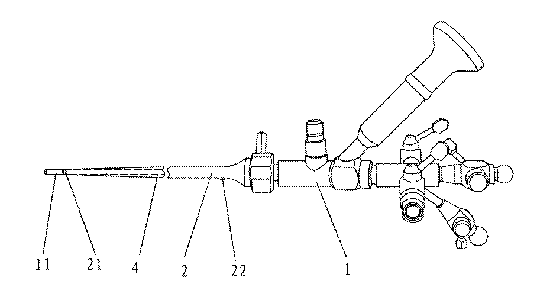 Combined rigid ureteroscope