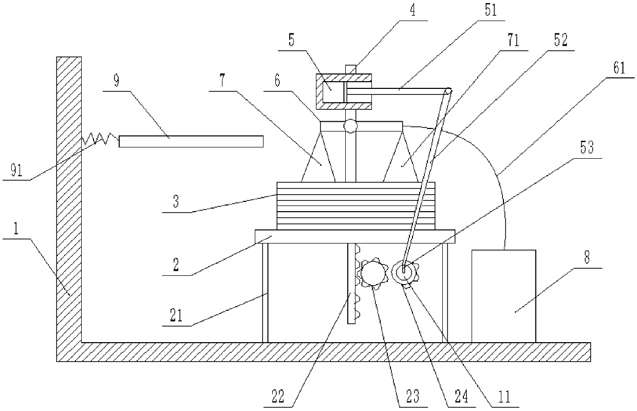 Medical polymer board stacking device