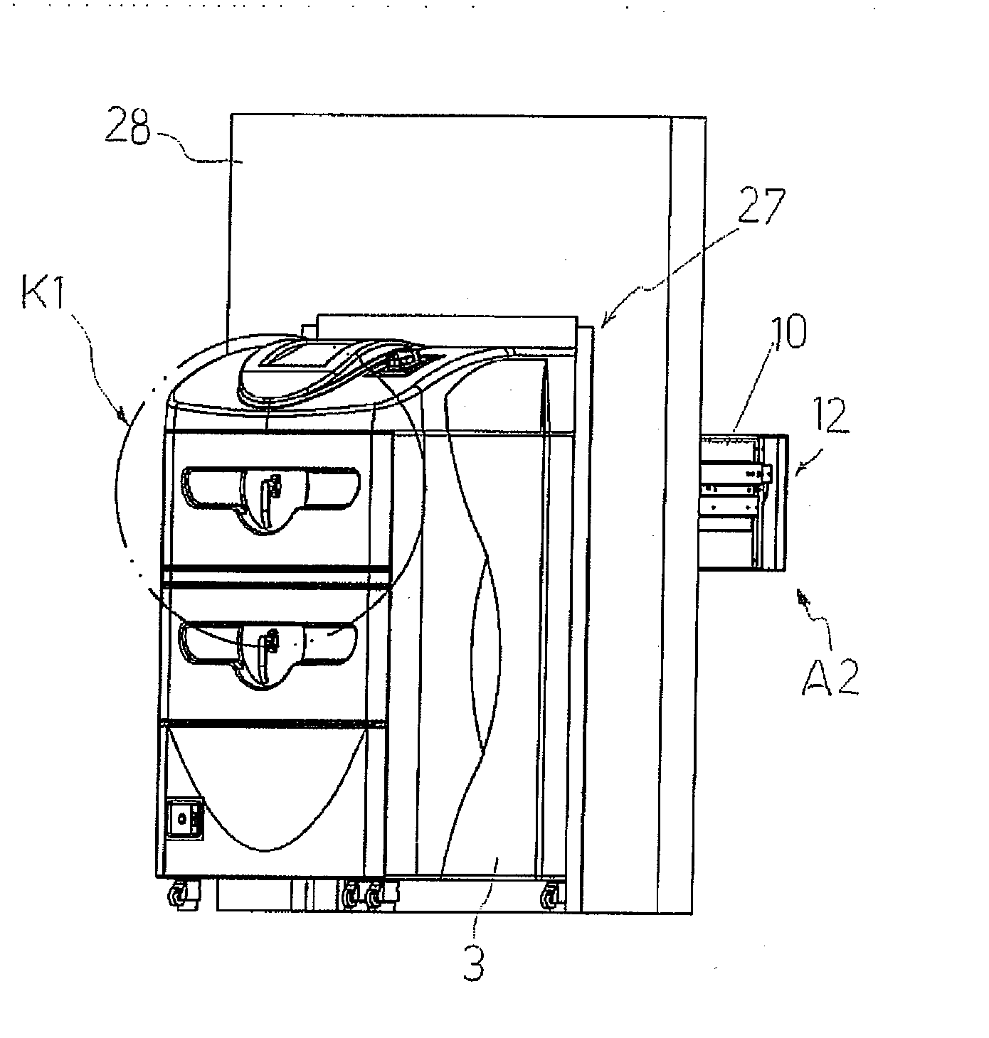 Disinfecting/sterilising machine for disinfecting/ sterilising endoscopes