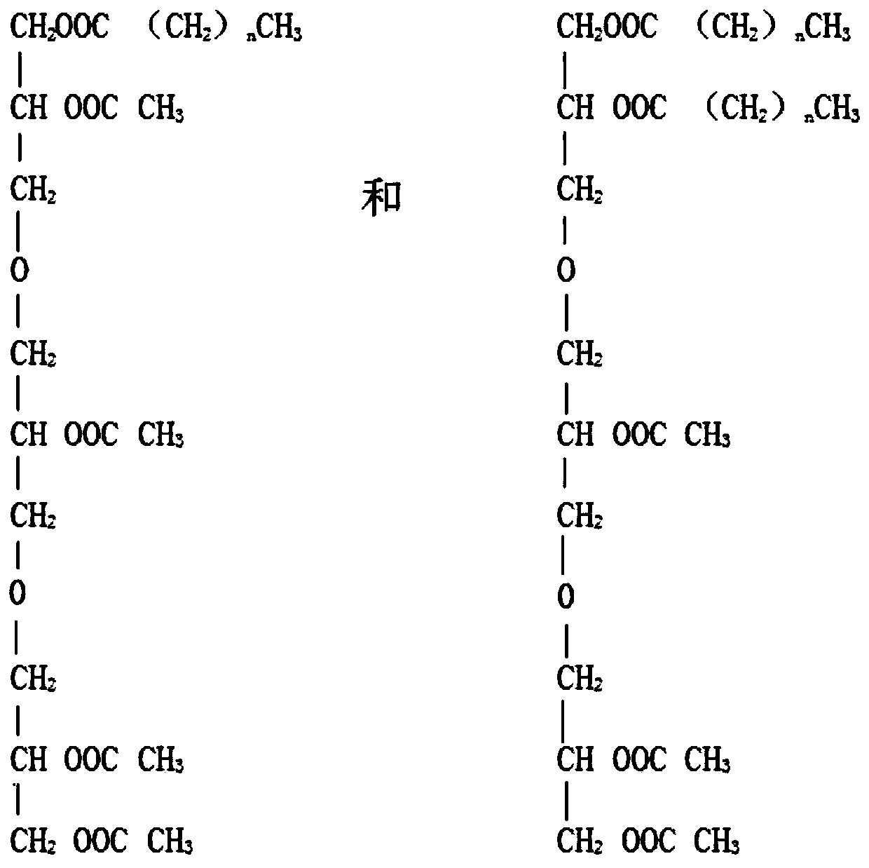 Polyglycerol fatty acid ester plasticizer and preparation method thereof