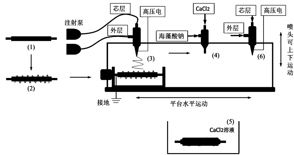 Method for preparing biomimetic blood vessel stent by composite technology