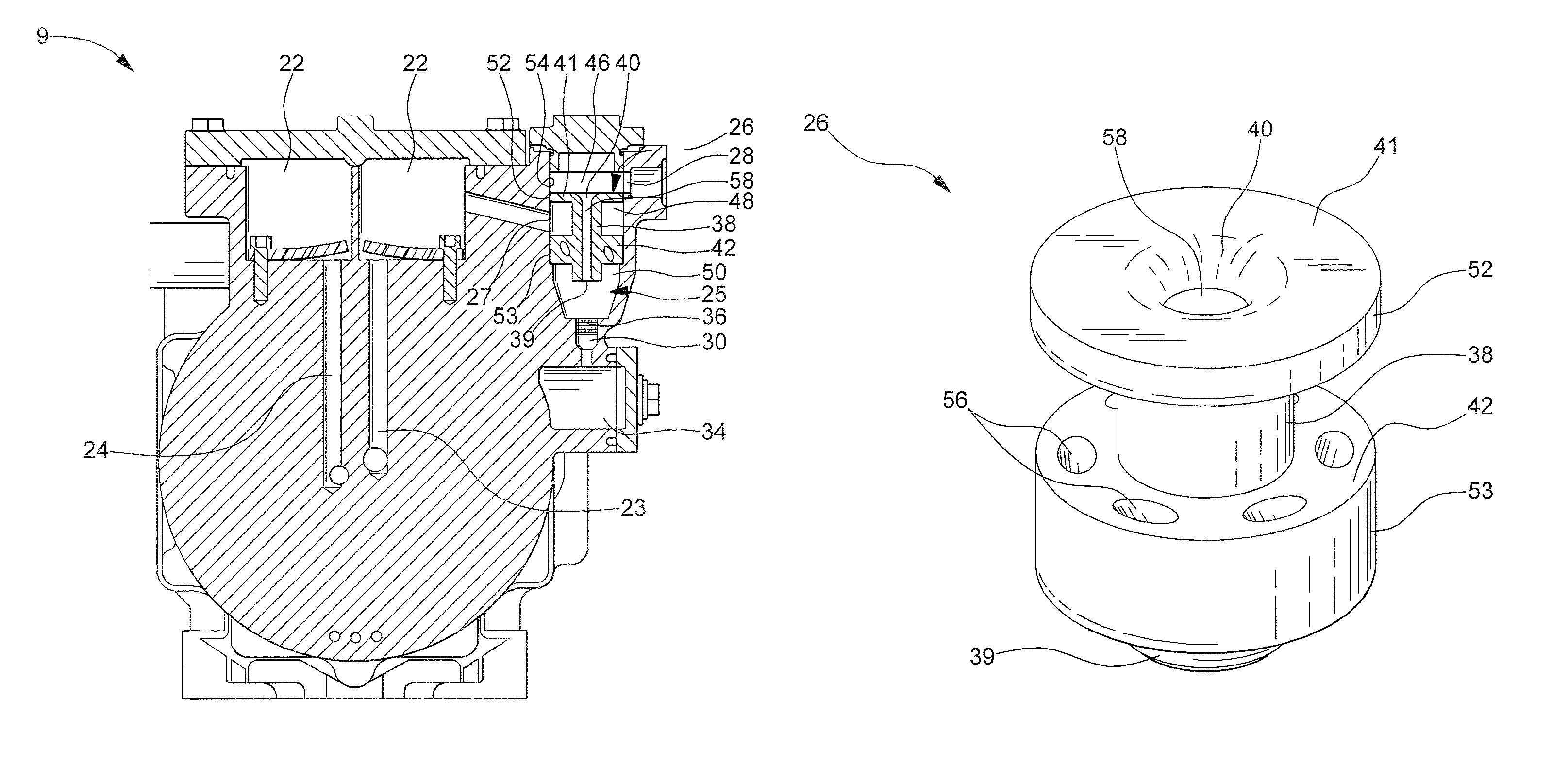 Fluid separator for a compressor