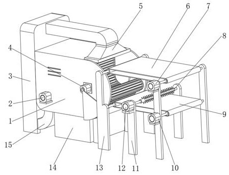 High-efficiency shot blasting and derusting device for machining steel structure