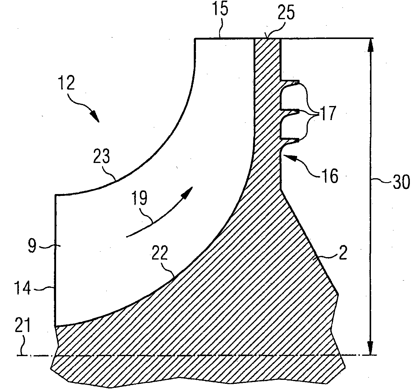 Impeller and turbocharger