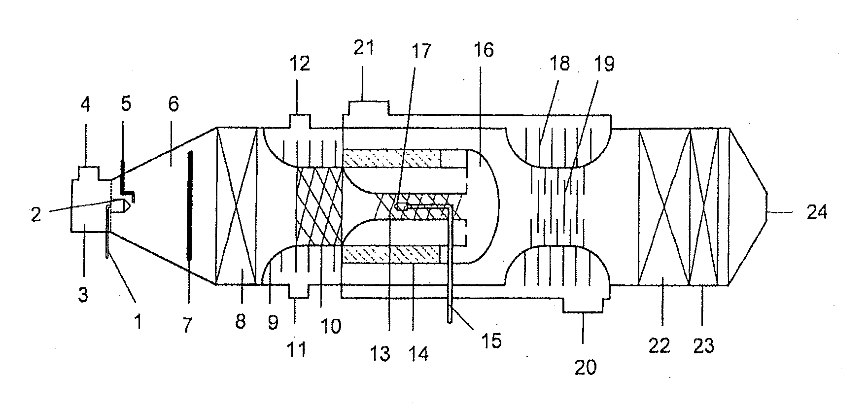 Gas generator and processes for the conversion of a fuel into an oxygen-depleted gas and/or hydrogen-enriched gas