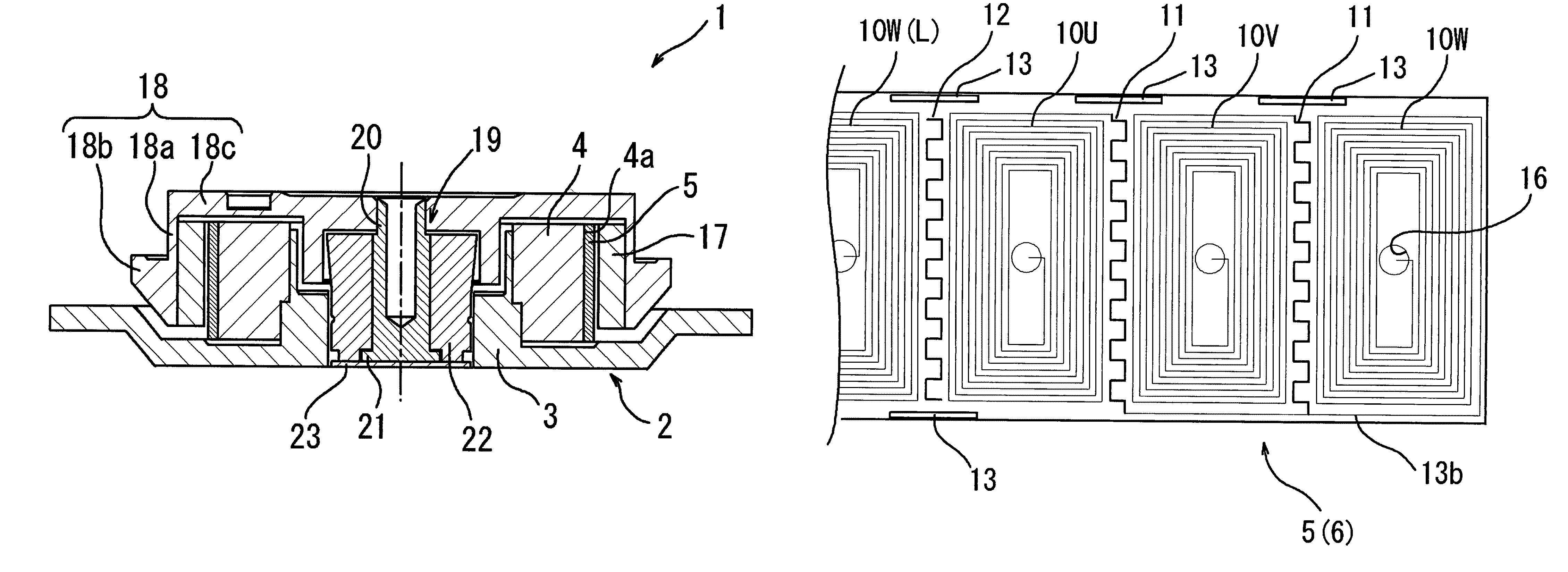 Motor with sheet-like coil