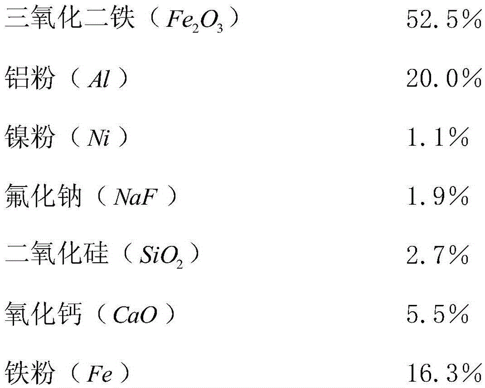 An iron-based electroless welding device